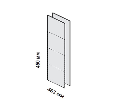 156256 Декоративные боковые панели для ящиков шкафа-греденции Enosi Белый LS (68)