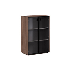 109 712 ECL 01 Шкаф со стеклом 82x44xh119,5 Enzo эвкалипт мореный/ черный