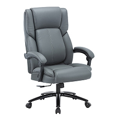 CH415 Chairman Кресло экокожа серый, крестовина черный, 07145940