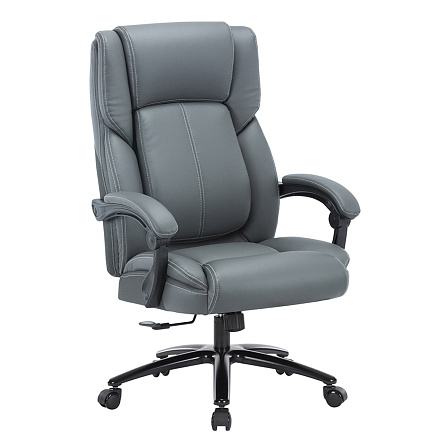 CH415 Chairman Кресло экокожа серый, крестовина черный, 07145940