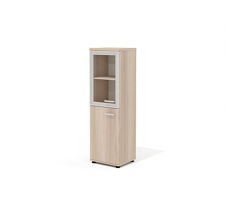 Gr-51+Gr-7.1+Gr-03.1N R Шкаф 45x40x148 Гранд / Grand ясень Шимо N/стекло прозрачное