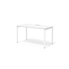 RM-3.1 + F-21M Стол прямой с люком на металлокаркасе Rio Project белый