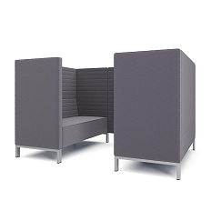 Руссо-2.3Т Переговорная 4-мест. 220x158x134 см микрошенилл Lounge 14 асфальт