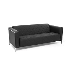 VISPO 2 Диван 2-мест. натуральная кожа 187x88x68 см черный