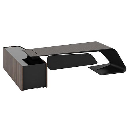 BJD-2822W-R Стол для руководителя 2860*2200*760 BUGATTI эбеновое дерево