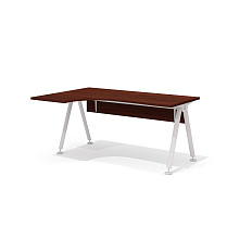 GM-106L + G-87 Эргономичный стол на металлокаркасе левый Gamma орех Артемид