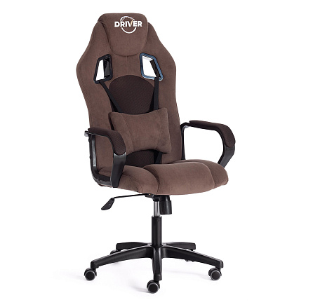 DRIVER (22) Кресло ткань, крестовина пластик обивка коричневый 6/TW-24, каркас черный, код 19293