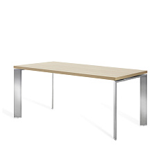 Fe180 Стол руководителя 180x90x77 FERMO дуб светлый/ хром CH/DYDY