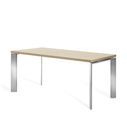 Fe180 Стол руководителя 180x90x77 FERMO дуб светлый/ хром CH/DYDY