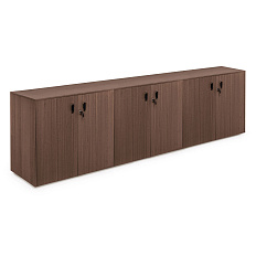 109 722 ECL 01 Шкаф средний 6 дв. 242x44xh119,5 Enzo эвкалипт мореный/ черный