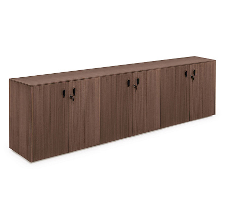 109 722 ECL 01 Шкаф средний 6 дв. 242x44xh119,5 Enzo эвкалипт мореный/ черный