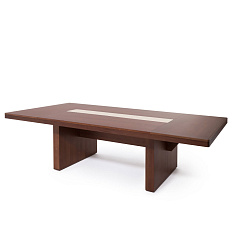 105 1101 WALM/SC CANVAS Стол для переговоров 232x121xh75,3 RIVIERA / MARE итал орех/беж