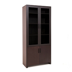 102 704 Шкаф комбинированный со стеклом 94x45x211 FORTE палисандр PL