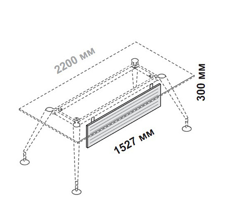 156398 Фронтальная панель для письменного стола Enosi Белый LS (68)