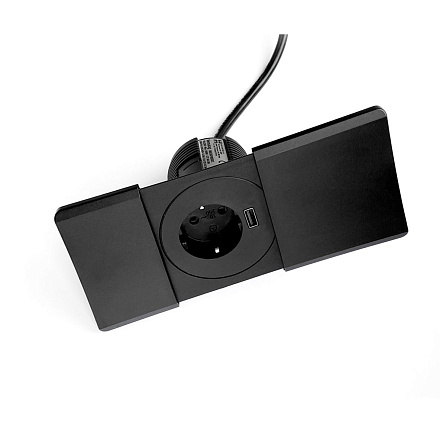 Versatag Розетка с крышкой, черный