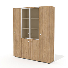 Шкаф для документов (комплектация 48) 163,6х37х200,8 Рио Директ / Rio Direct вяз швейцарский/беж/сте