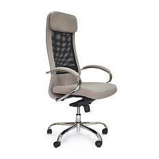 RT-2032 Кресло сетка/ткань, крестовина хром, механизм мультиблок обивка серый