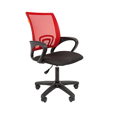 696 Chairman Кресло ткань,крест.пластик обивка красный TW, каркас черный, 07013168