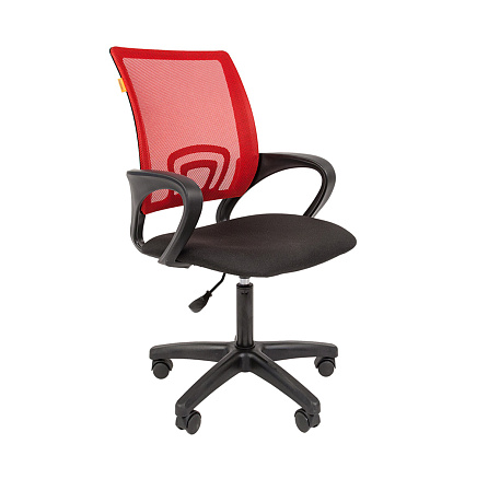 696 Chairman Кресло ткань,крест.пластик обивка красный TW, каркас черный, 07013168