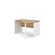 R-4.2R+ЮЗ-737М Стол эргономичный с опорой 120х110х75 Рио/Rio Base вяз швейцарский/белый/металл белый