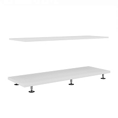 EMP 712 Декоративный цоколь и топ для стеллажей Emporio белый глянец