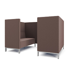 Руссо-2.3Т Переговорная 4-мест. 220x158x134 см микрошенилл Lounge 09 кофе