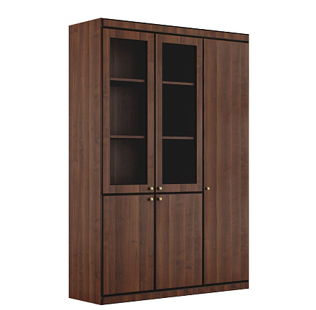 17503 Шкаф комбинированный 139x40x200 Bern темный орех