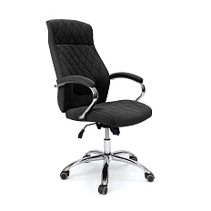 RT-515 Кресло ткань, крестовина хром, ТопГан Люкс обивка черный 2088-64