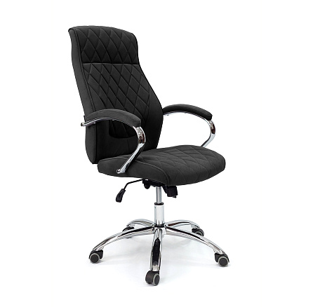 RT-515 Кресло ткань, крестовина хром, ТопГан Люкс обивка черный 2088-64