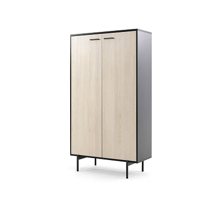 240H002 15/15/15/DY/15/15 (7016) Шкаф закрытый 100,2х40,1/45,1хh165,2RING дуб светл/графит/антрац