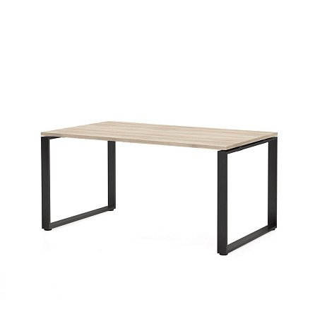 RO160 Стол руководителя 160x90x77 ROTONDA дуб светлый/ черный