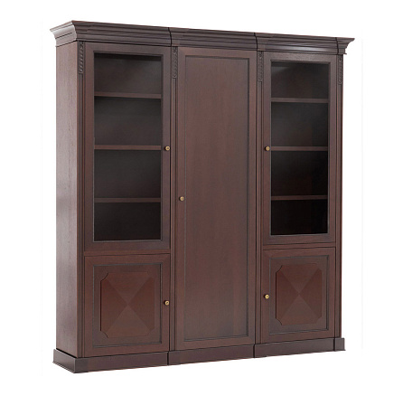 106 501.504.501/601.601.602 Шкаф комбинированный с гардеробом 221x50x234 DOGE орех танганьика