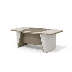 NT-190 + NT-76 Стол руководителя с траверсом New.Tone дуб серебристый/стоун