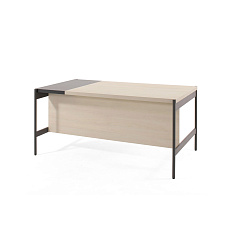 240S059 DY+15/DY (7016) Стол руководителя 180x95/101xh75,5 RING дуб светлый/графит/антрацит