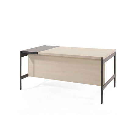 240S059 DY+15/DY (7016) Стол руководителя 180x95/101xh75,5 RING дуб светлый/графит/антрацит