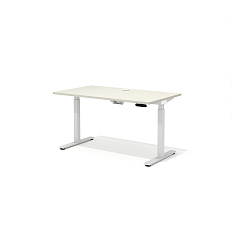 DD-80-3.1 + DD-1601-DD02 Прямой стол (подъёмный механизм) с люком Drive беж